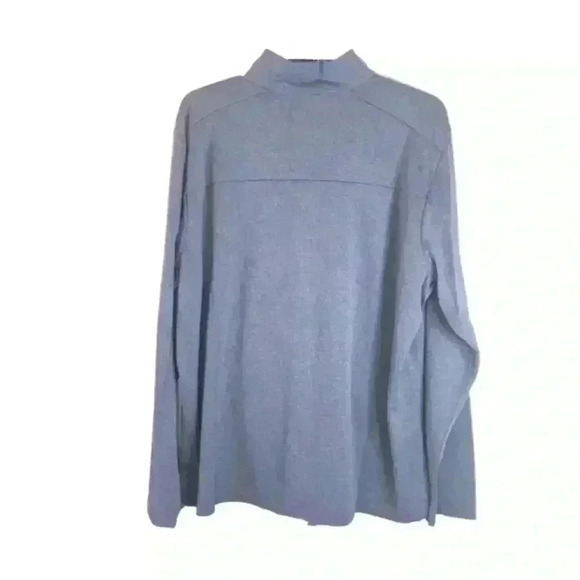 Devon & Jones 2XL Men’s Full Zip Jacket Blue Herringbone Design 100% Poly NWT - Picture 4 of 12